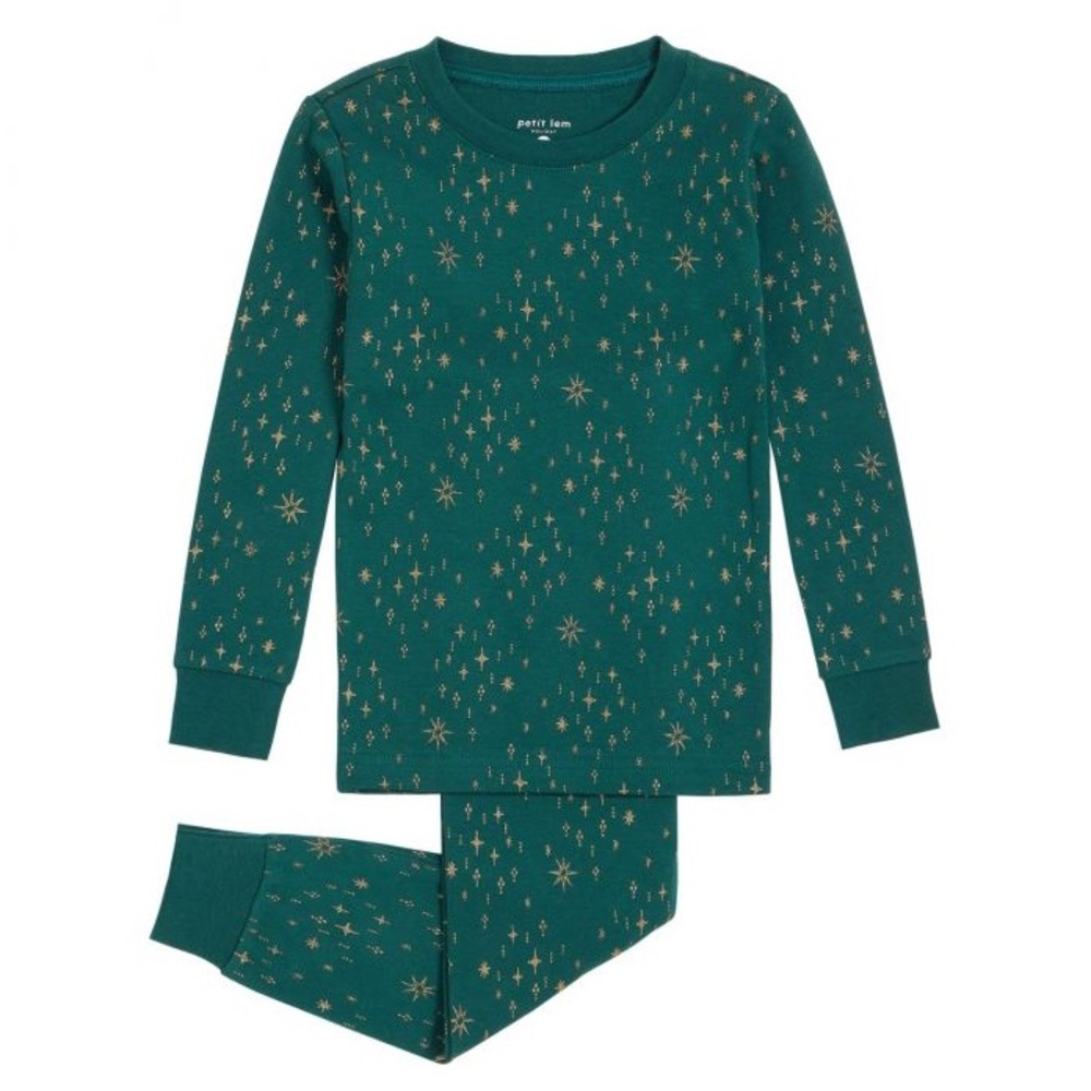 PETIT LEM Star Print Pyjama Set Dark green,‎ Size 18M, NWT